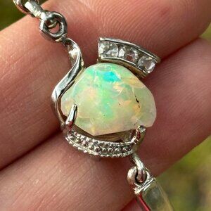 Opal Nugget & Silver Bracelet